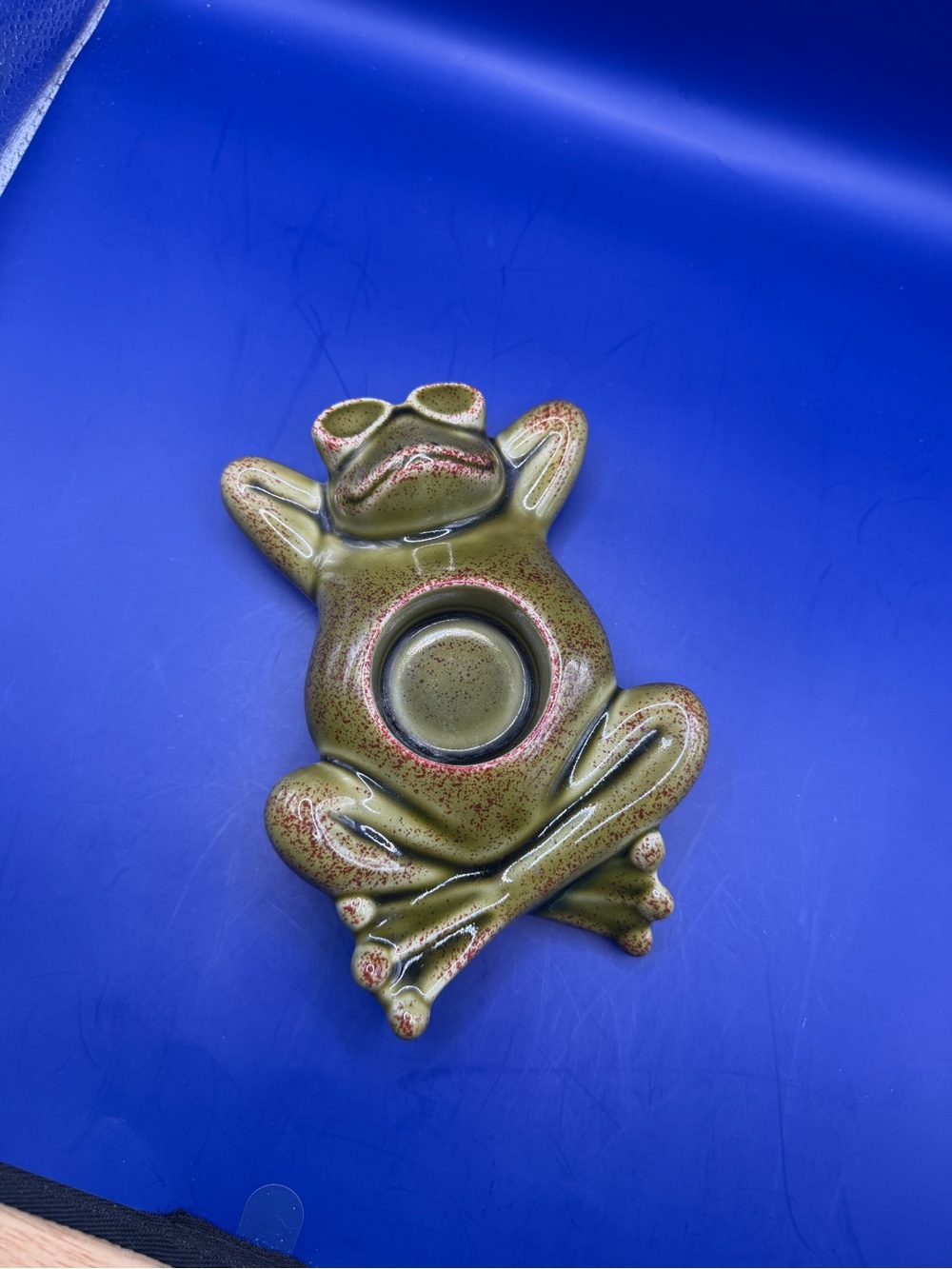 PartyLite Ceramic Frog Tealight Holder